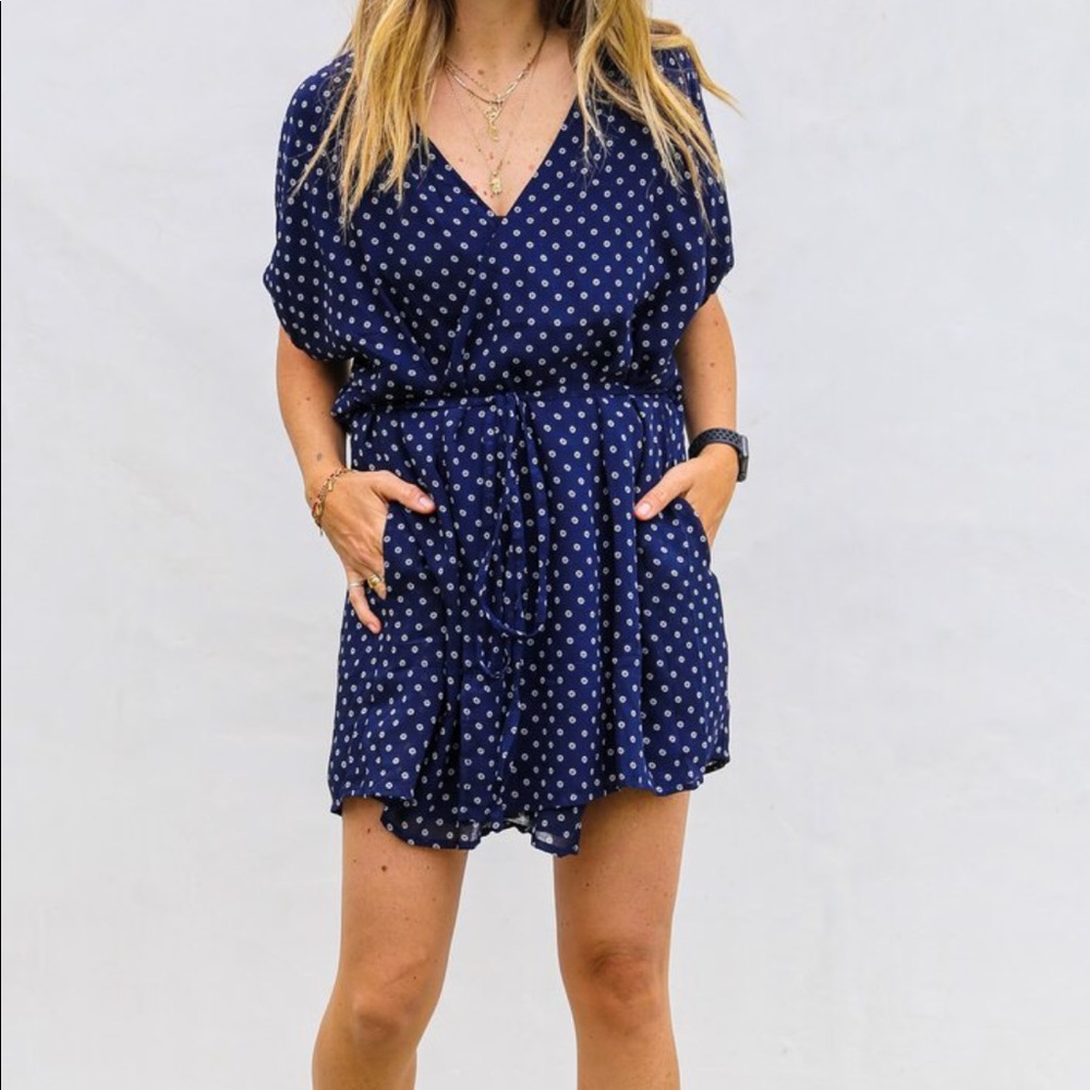 Navy wrap dress